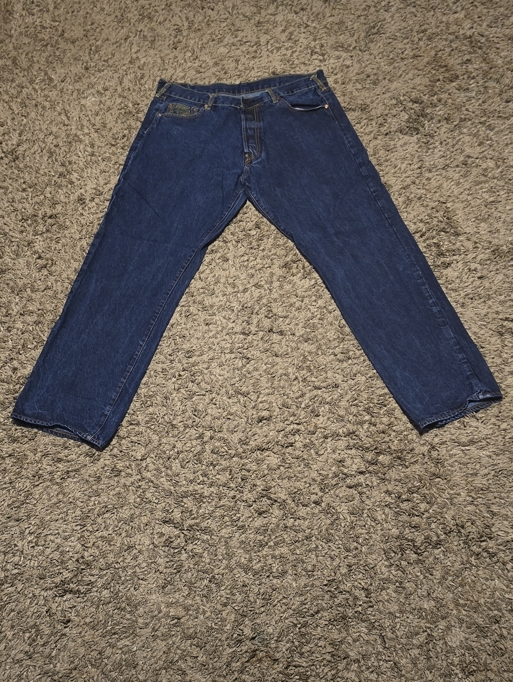 Relaxed Fit Men's RMJ Dark Blue Denim Jeans